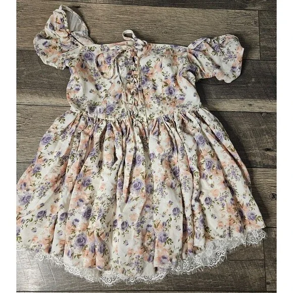 Cider Floral Lace Patchwork Dress NEW M - Picture 3 of 9